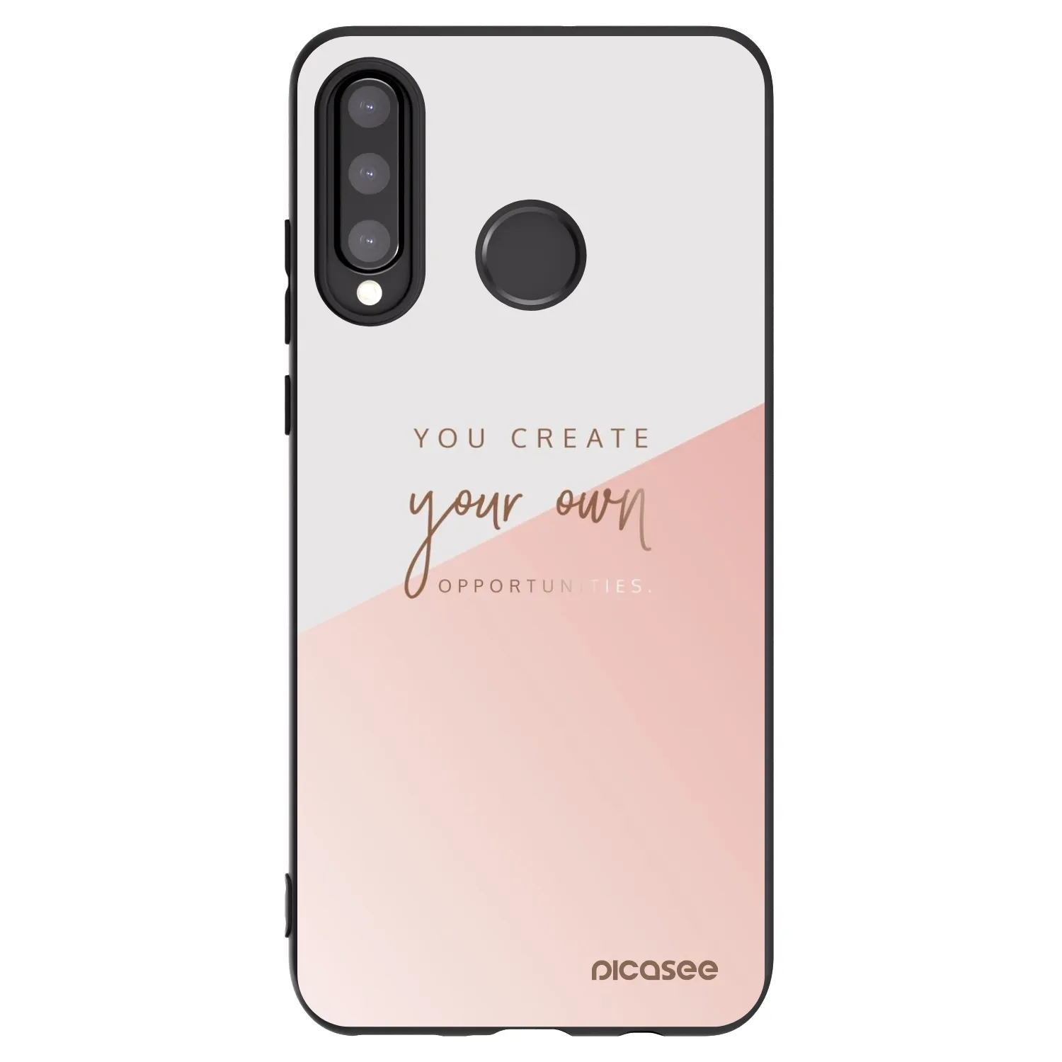 Picasee silikonski črni ovitek za Huawei P30 Lite - You create your own opportunities