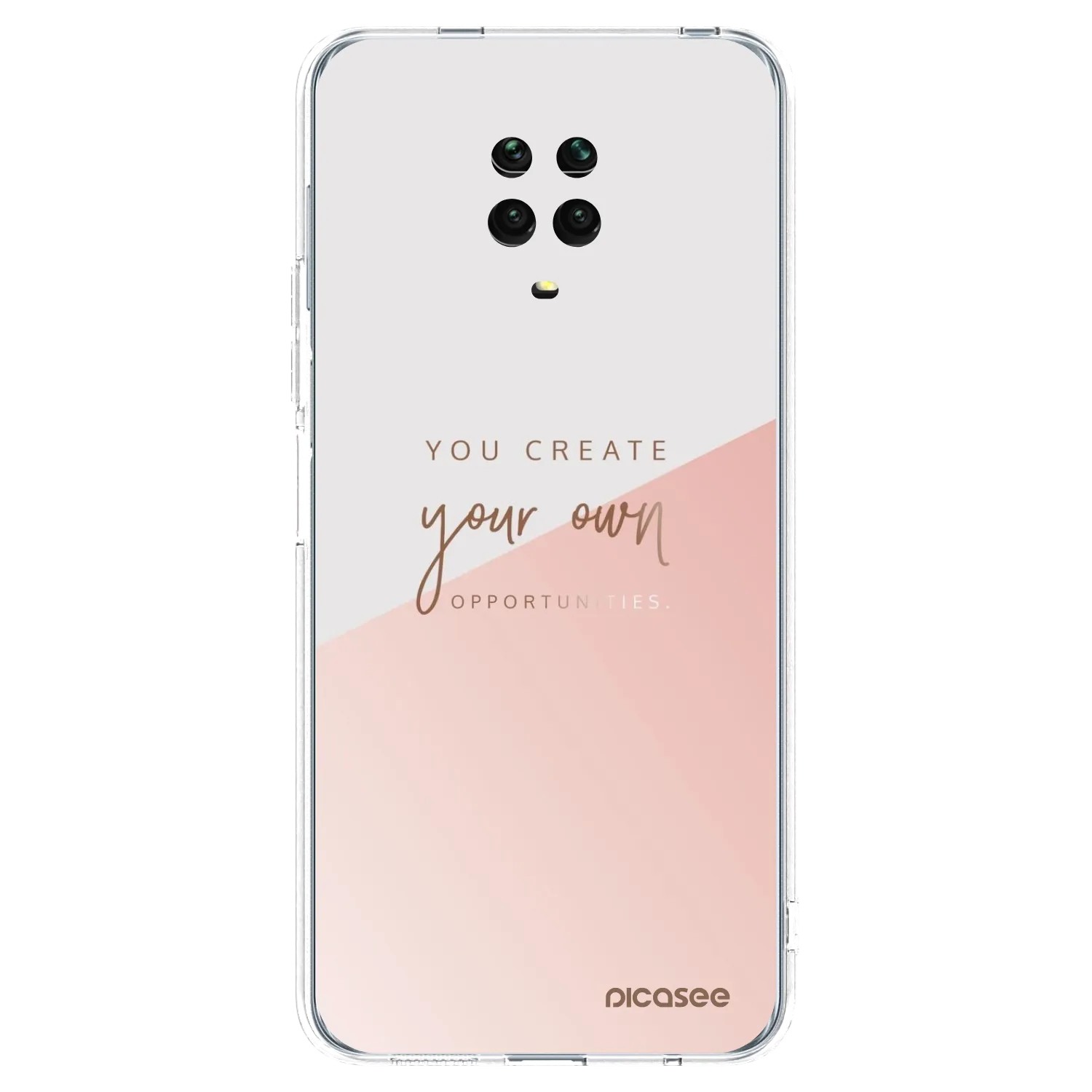 Picasee silikonski prozorni ovitek za Xiaomi Redmi Note 9 Pro - You create your own opportunities