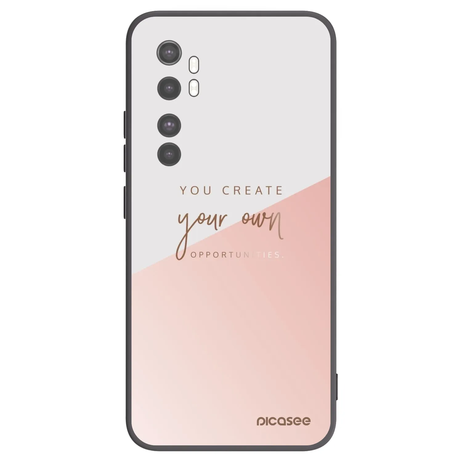 Picasee silikonski črni ovitek za Xiaomi Mi Note 10 Lite - You create your own opportunities