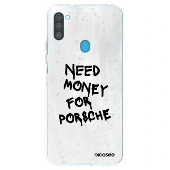 Picasee silikonski prozorni ovitek za Samsung Galaxy M11 - White Dollar