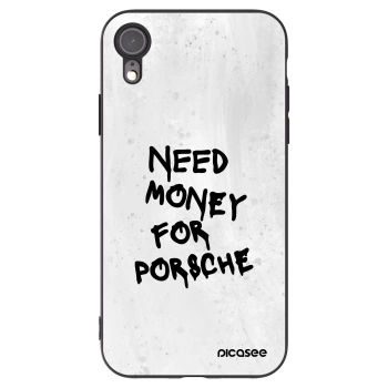 Picasee silikonski črni ovitek za Apple iPhone XR - White Dollar