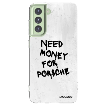 Picasee silikonski prozorni ovitek za Samsung Galaxy S21 FE 5G - White Dollar