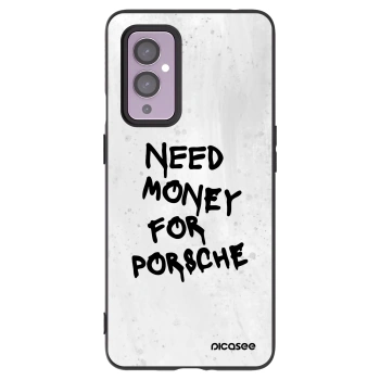 Picasee silikonski črni ovitek za OnePlus 9 - White Dollar