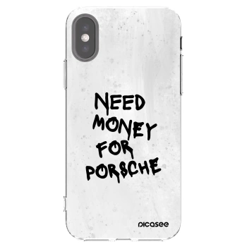 Picasee silikonski prozorni ovitek za Apple iPhone X/XS - White Dollar