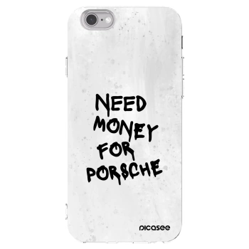 Picasee silikonski prozorni ovitek za Apple iPhone 6/6S - White Dollar