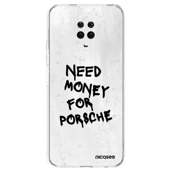 Picasee silikonski prozorni ovitek za Xiaomi Redmi Note 9 Pro - White Dollar