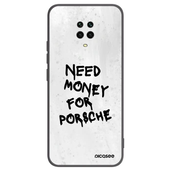Picasee silikonski črni ovitek za Xiaomi Redmi Note 9 Pro - White Dollar