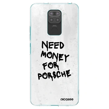 Picasee silikonski črni ovitek za Xiaomi Redmi Note 9 - White Dollar