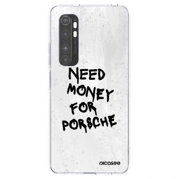 Picasee silikonski prozorni ovitek za Xiaomi Mi Note 10 Lite - White Dollar