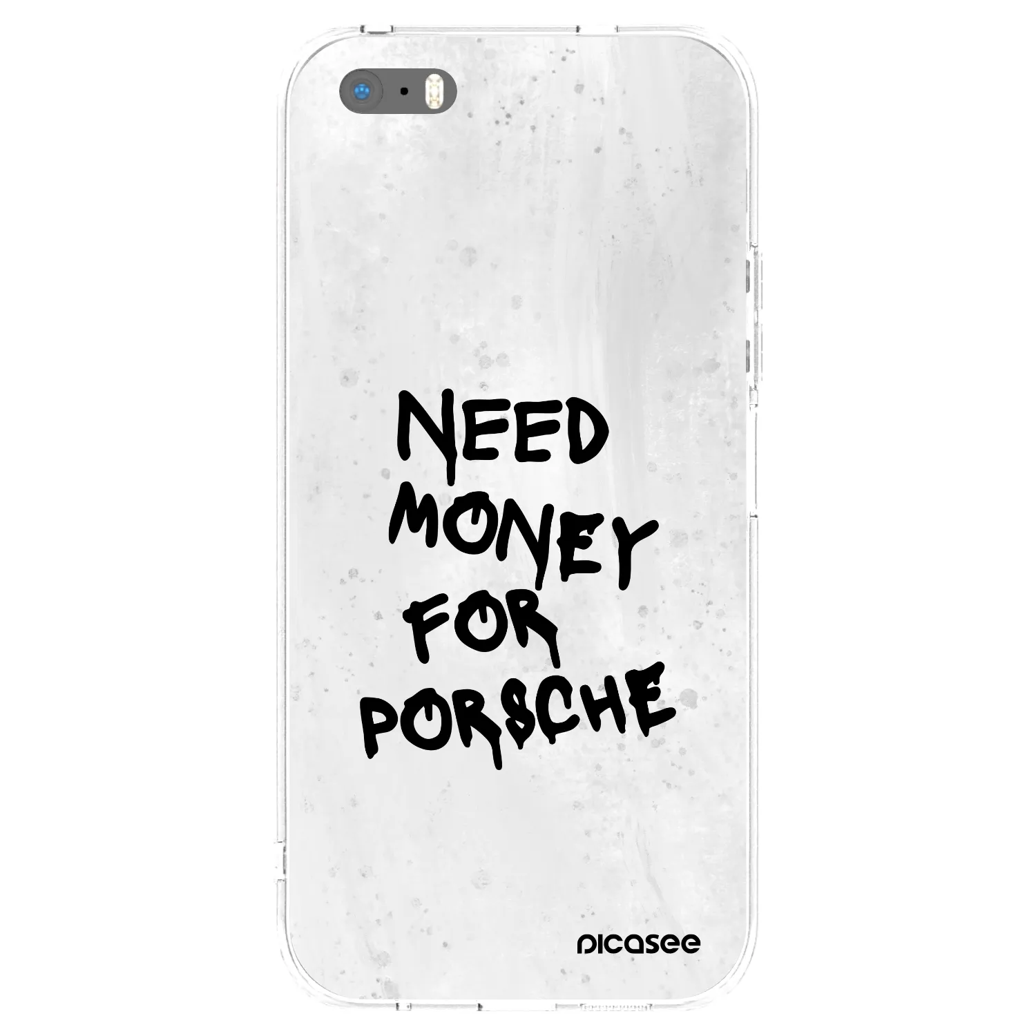 Picasee silikonski prozorni ovitek za Apple iPhone 5/5S/SE - White Dollar