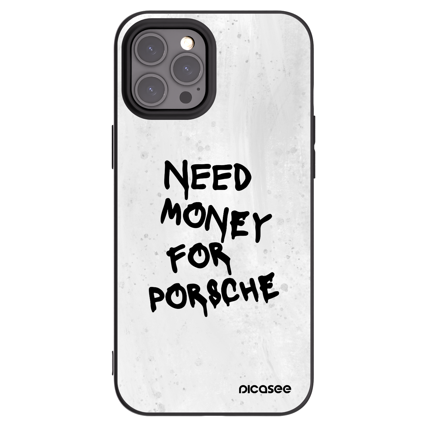 Picasee silikonski črni ovitek za Apple iPhone 12 Pro Max - White Dollar