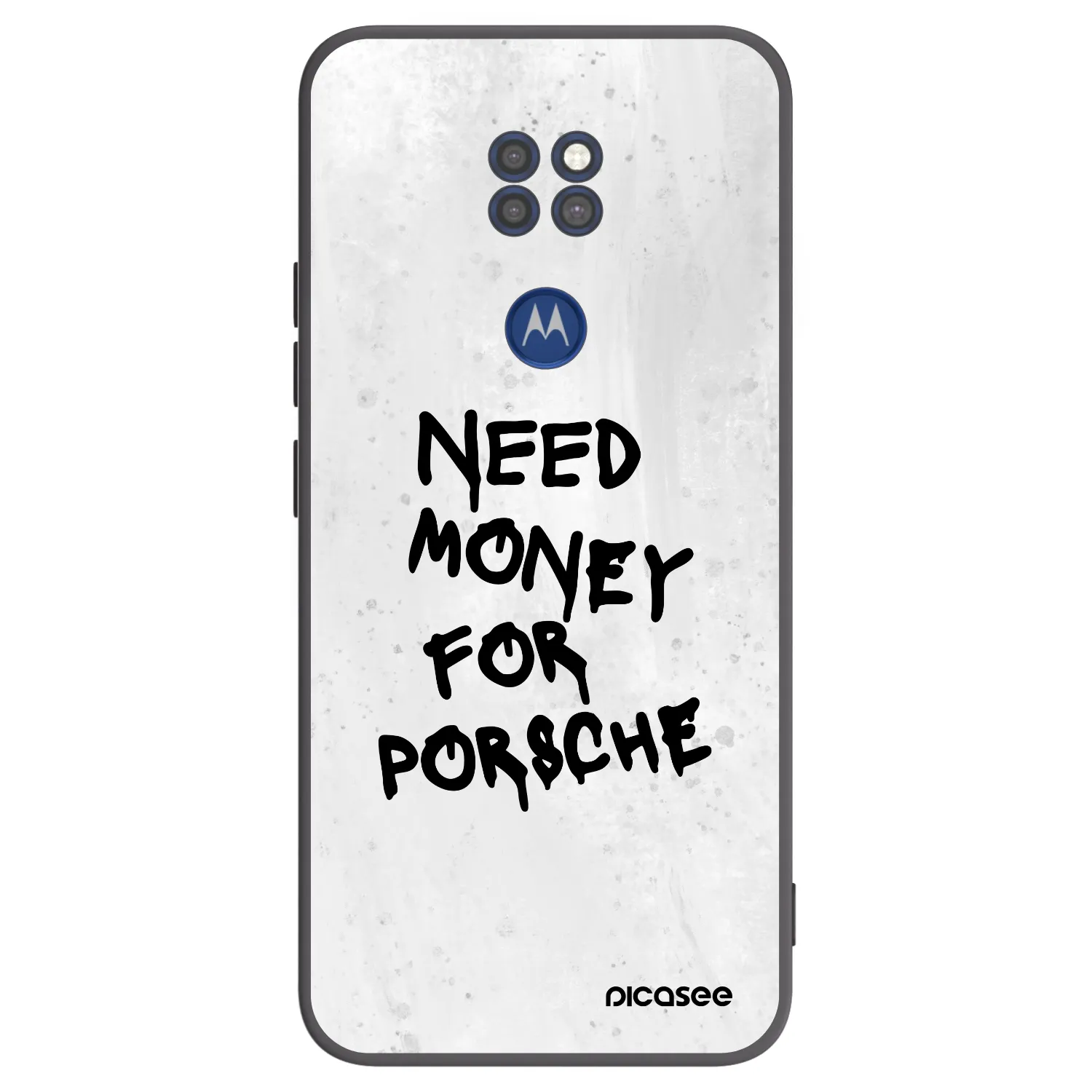 Picasee silikonski črni ovitek za Motorola Moto G9 Play - White Dollar