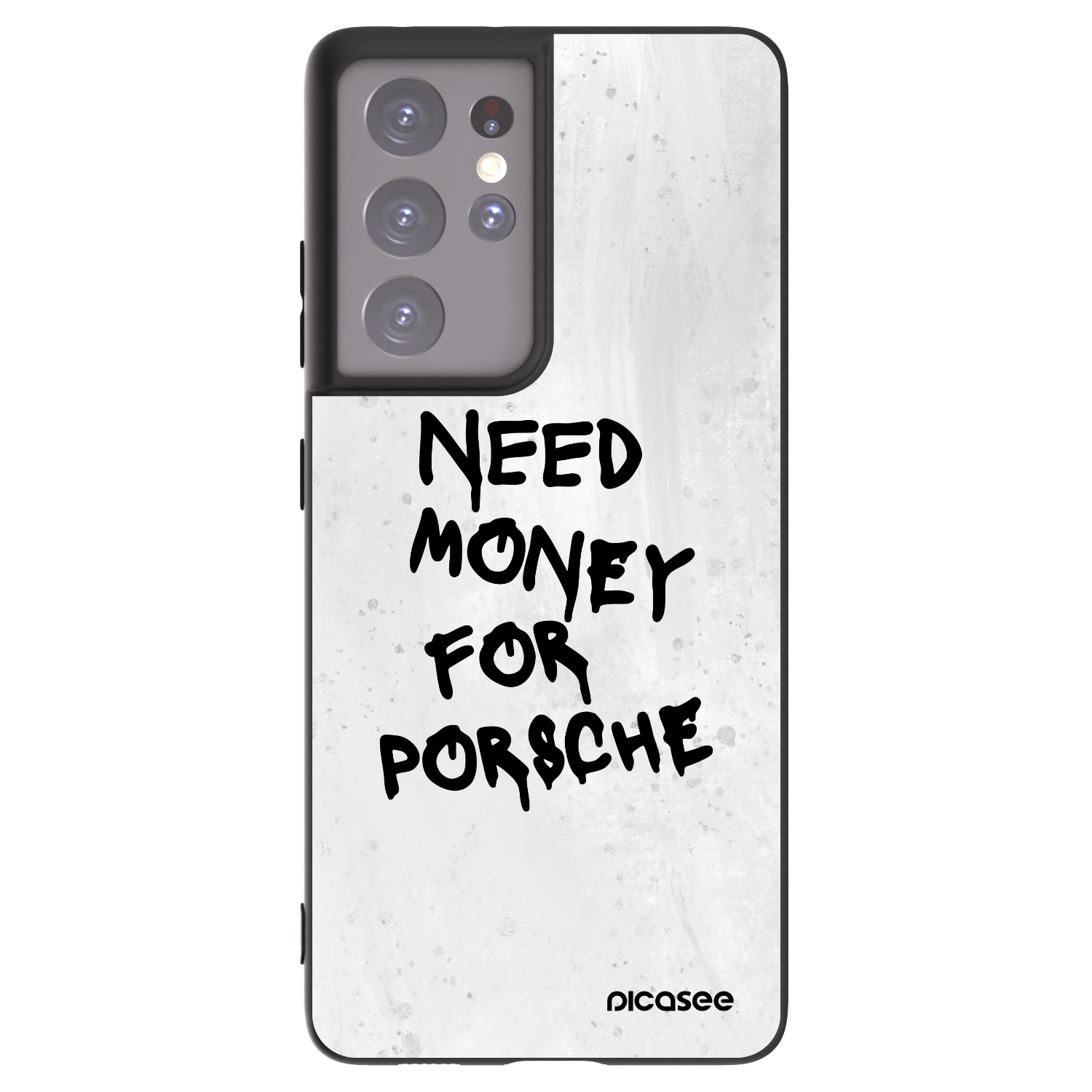 Picasee silikonski črni ovitek za Samsung Galaxy S21 Ultra 5G G998B - White Dollar