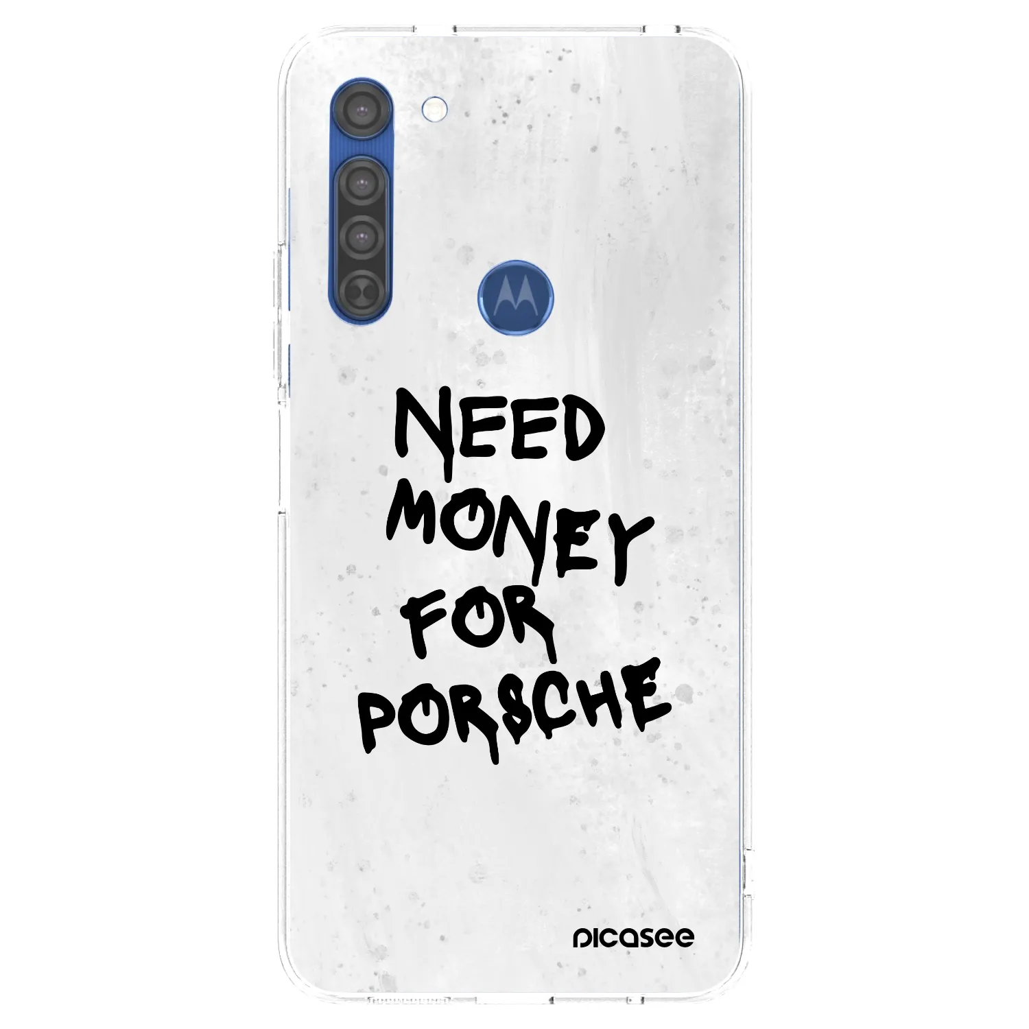Picasee silikonski prozorni ovitek za Motorola Moto G8 - White Dollar