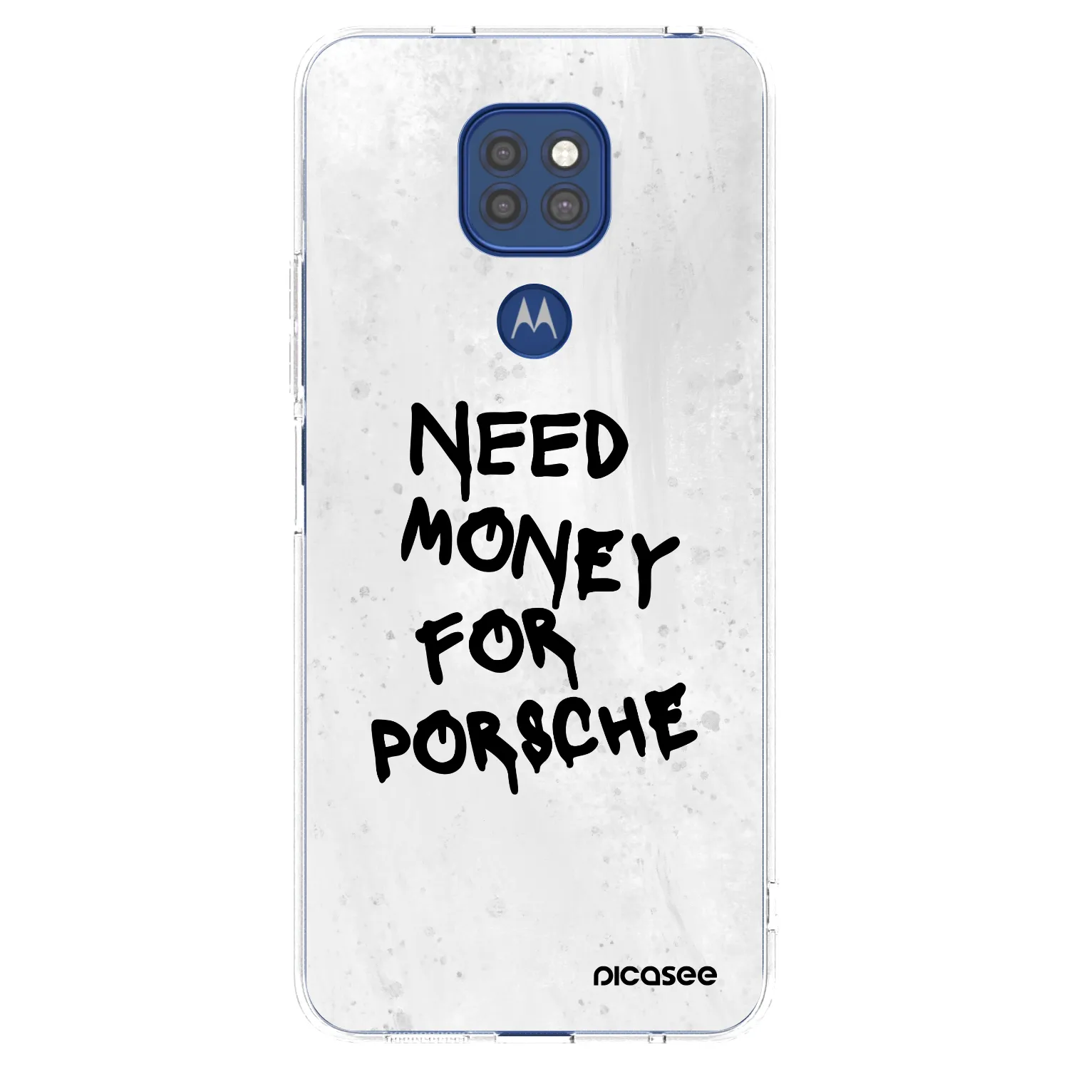 Picasee silikonski prozorni ovitek za Motorola Moto G9 Play - White Dollar