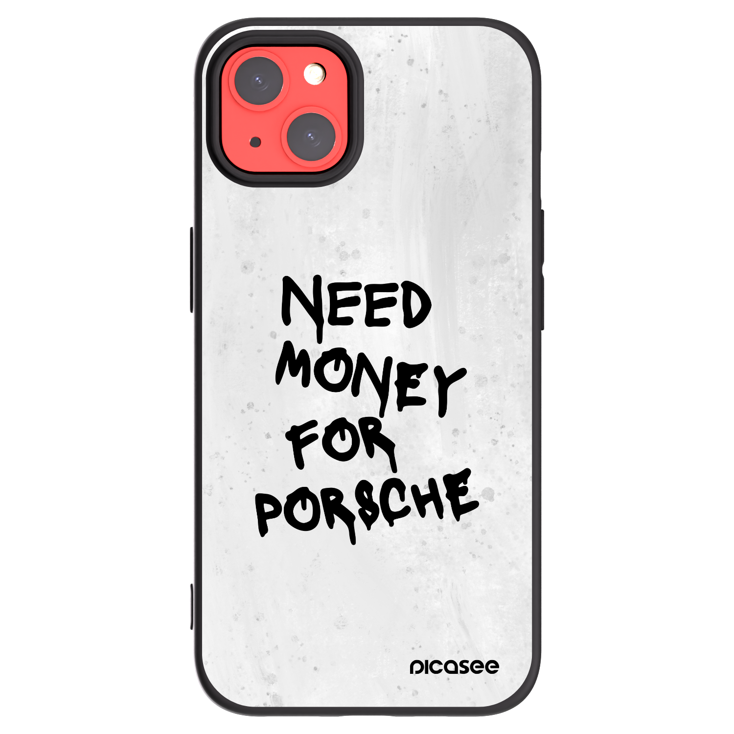 Picasee silikonski črni ovitek za Apple iPhone 13 - White Dollar