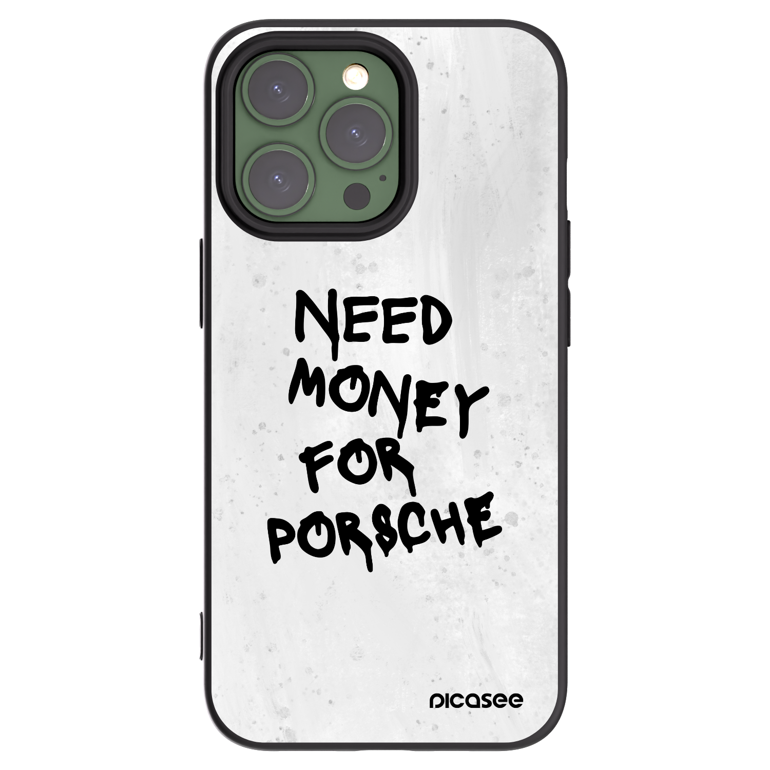 Picasee silikonski črni ovitek za Apple iPhone 13 Pro - White Dollar