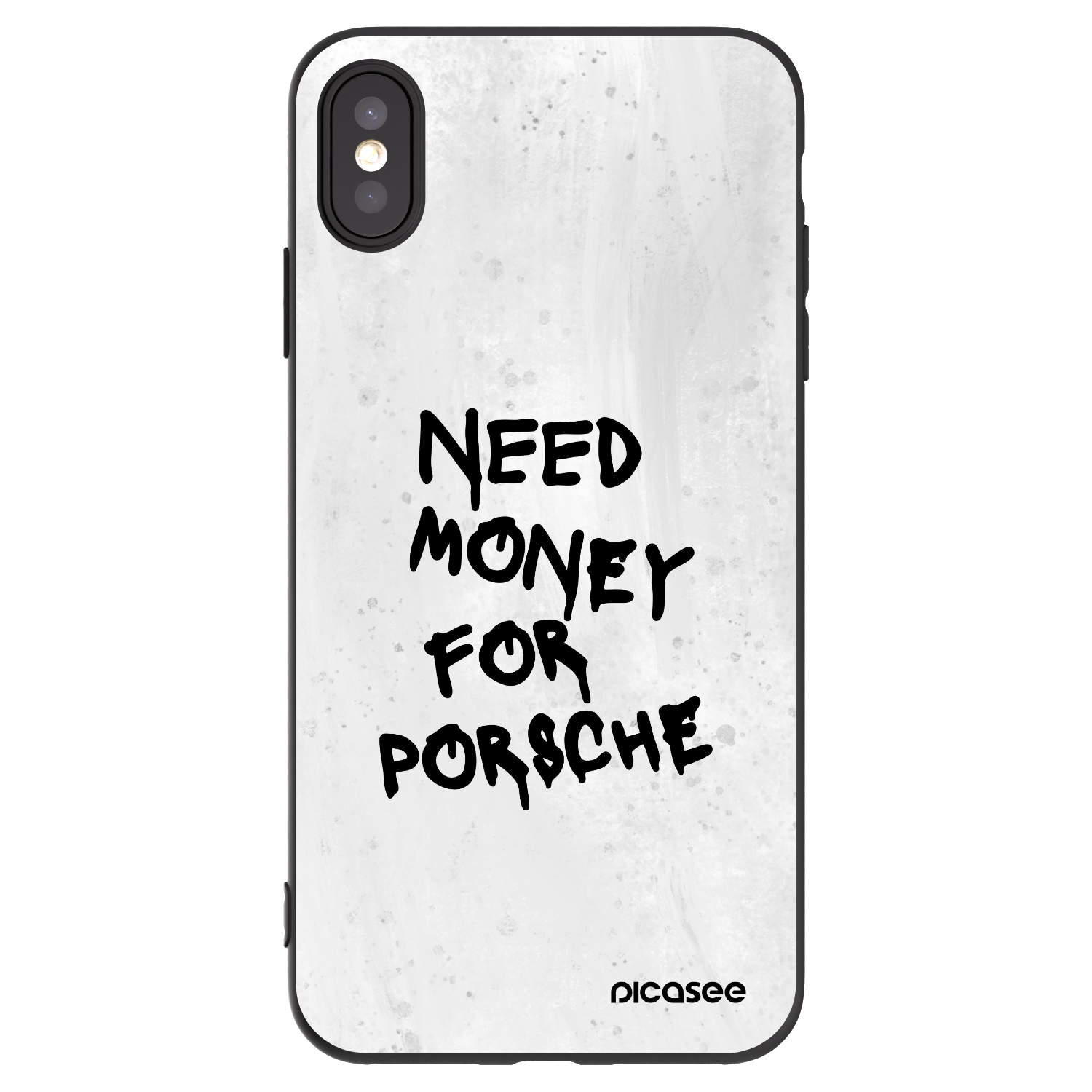 Picasee silikonski črni ovitek za Apple iPhone XS Max - White Dollar