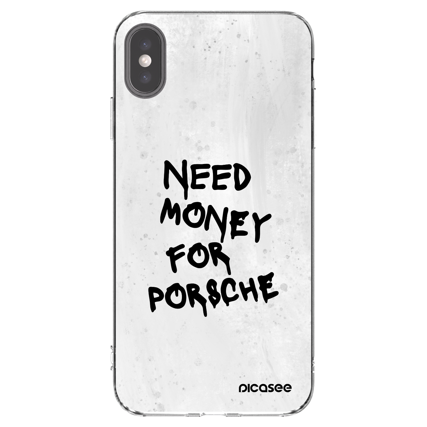 Picasee silikonski prozorni ovitek za Apple iPhone XS Max - White Dollar