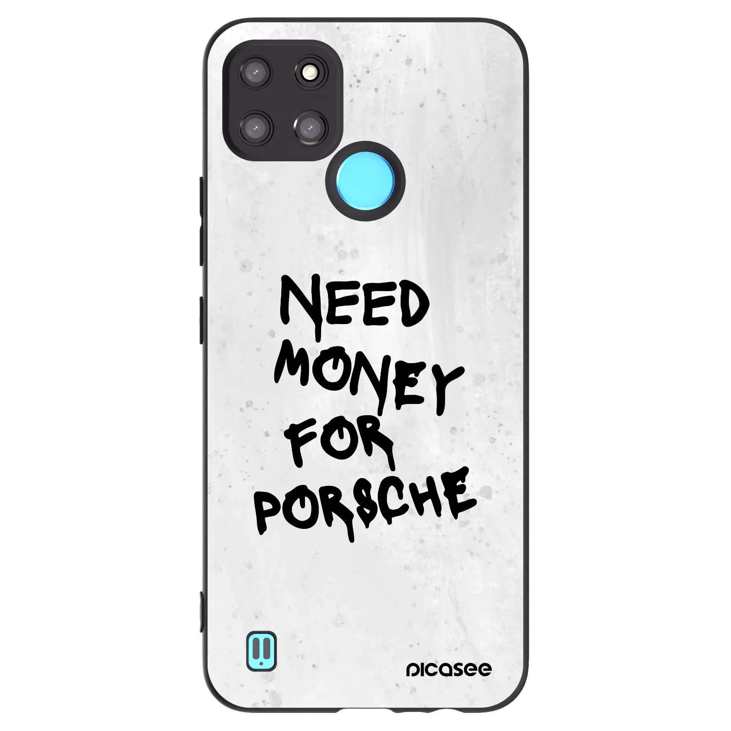 Picasee silikonski črni ovitek za Realme C21Y - White Dollar