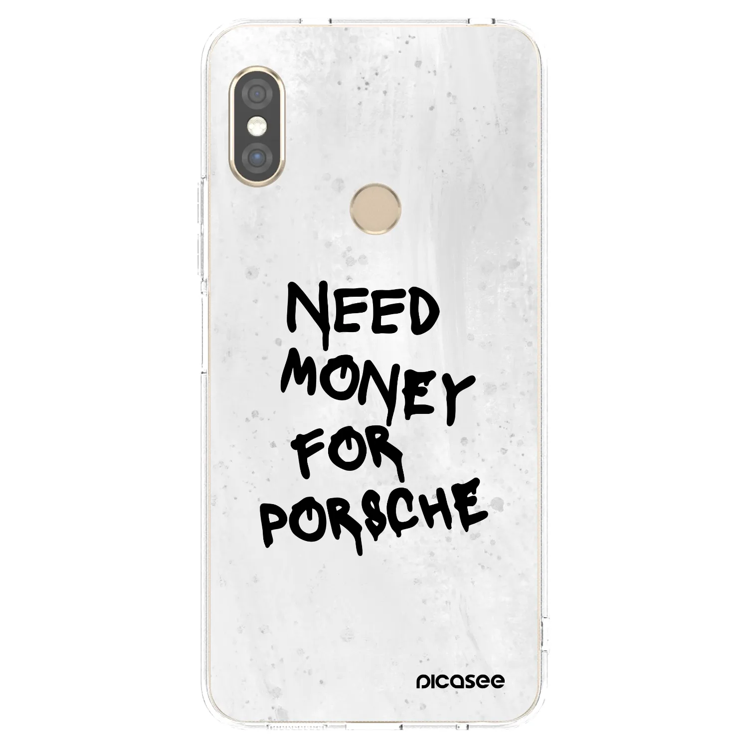Picasee silikonski prozorni ovitek za Xiaomi Redmi Note 5 Global - White Dollar