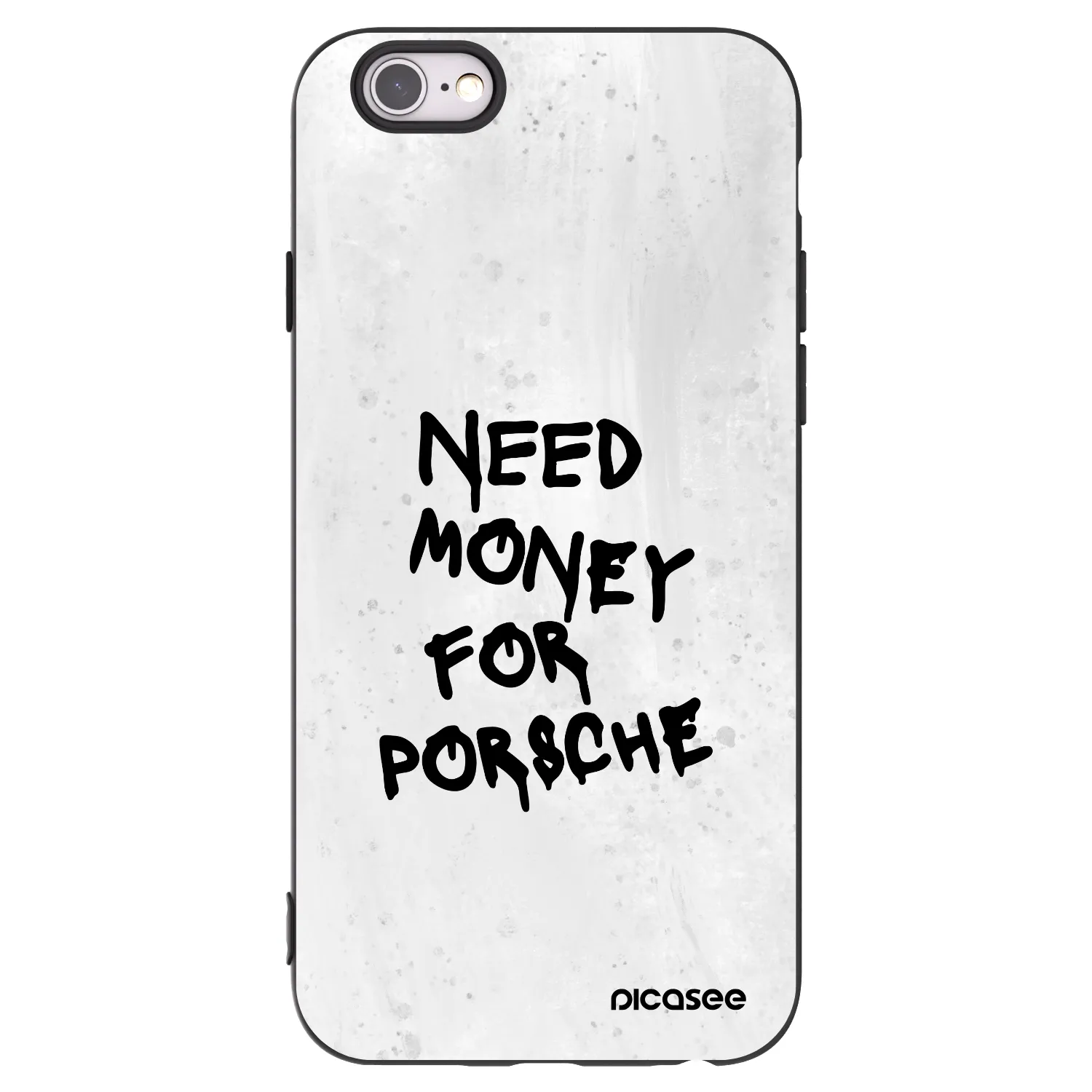 Picasee silikonski črni ovitek za Apple iPhone 6/6S - White Dollar