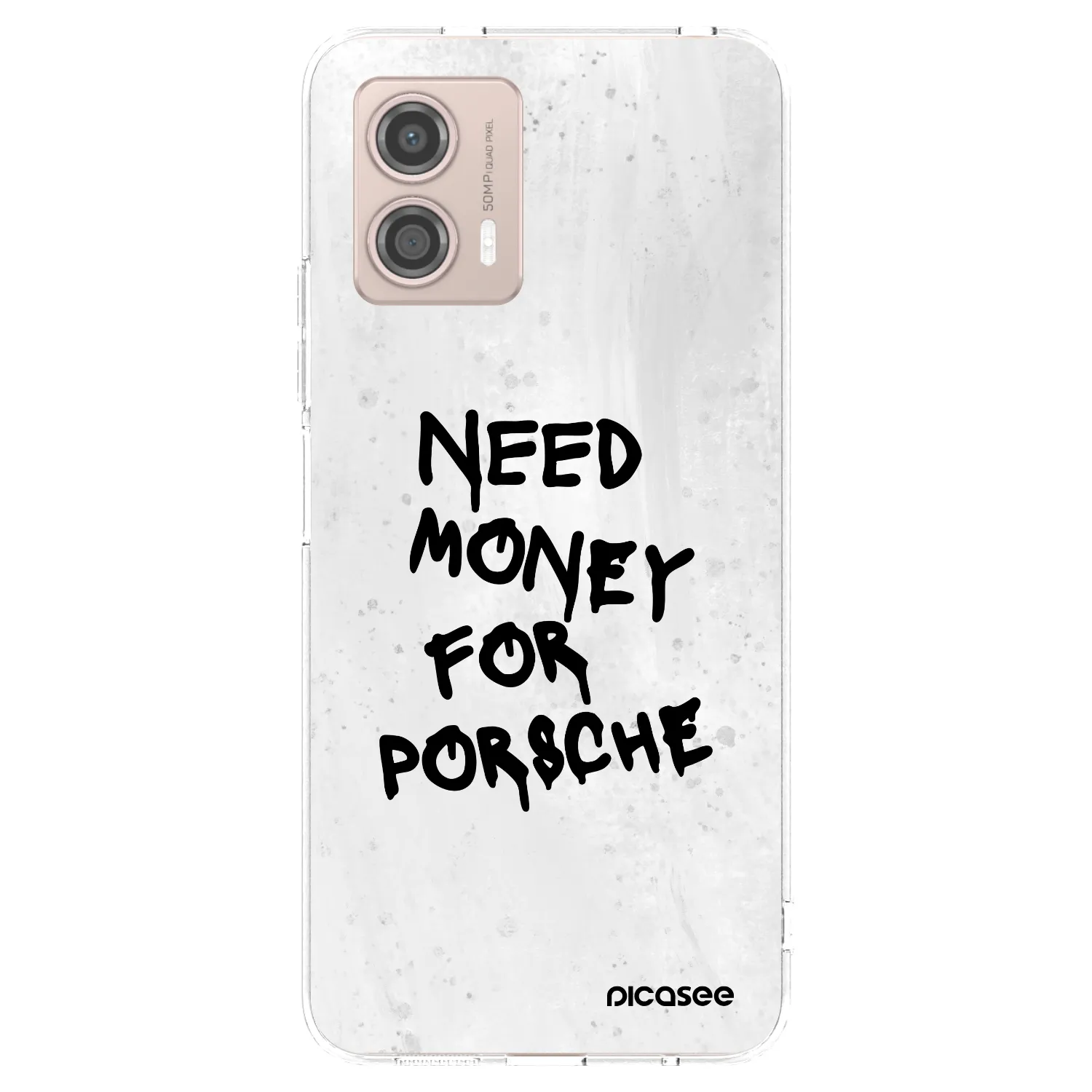 Picasee silikonski prozorni ovitek za Motorola Moto G53 5G - White Dollar