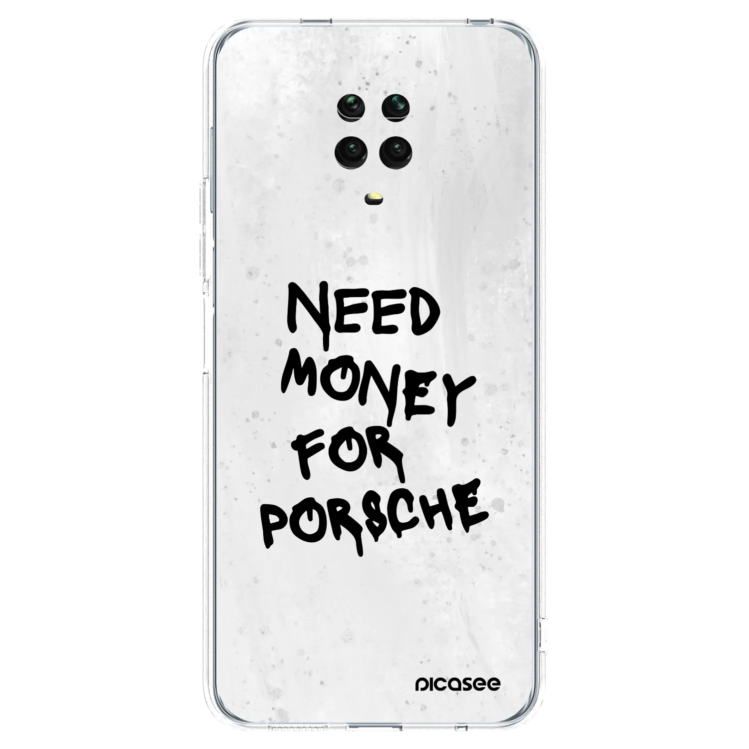 Picasee silikonski prozorni ovitek za Xiaomi Redmi Note 9 Pro - White Dollar