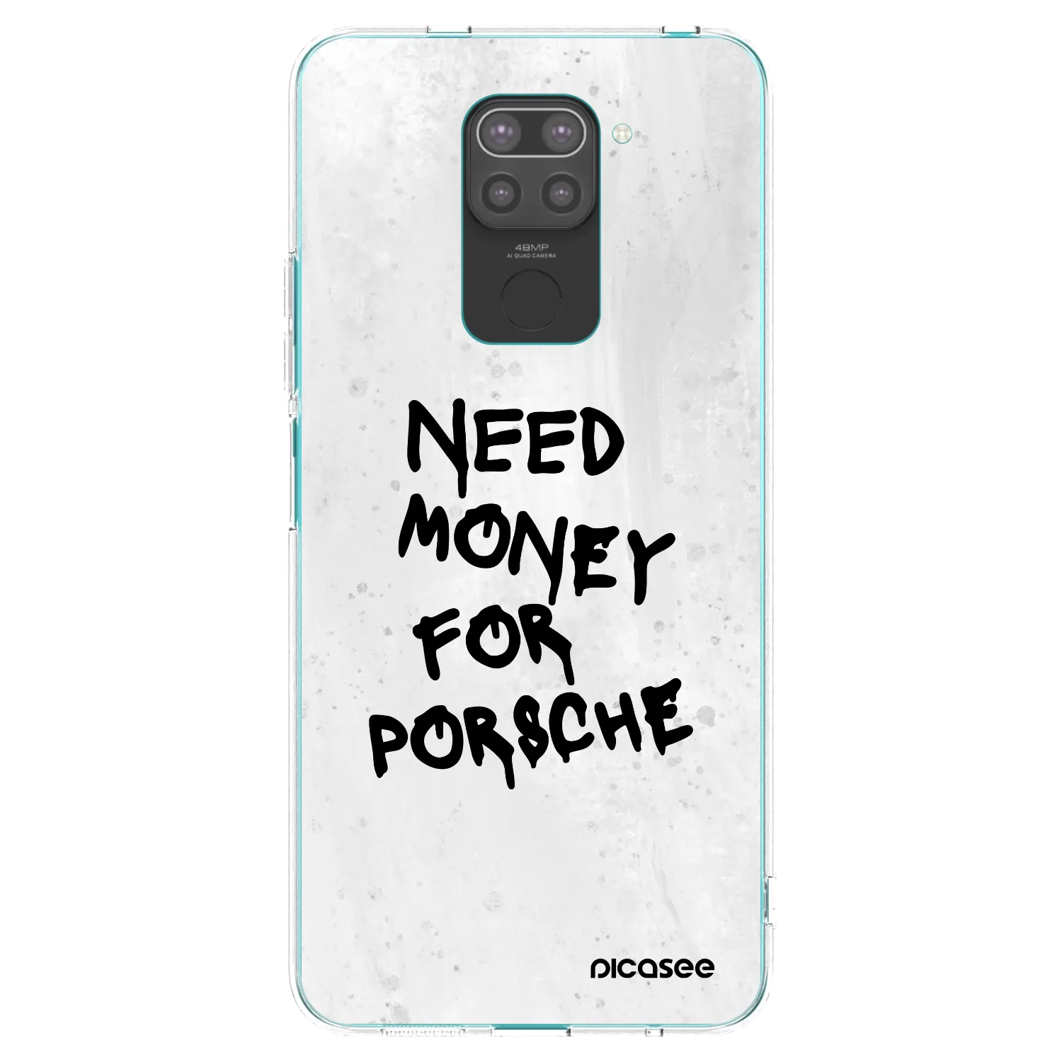 Picasee silikonski črni ovitek za Xiaomi Redmi Note 9 - White Dollar