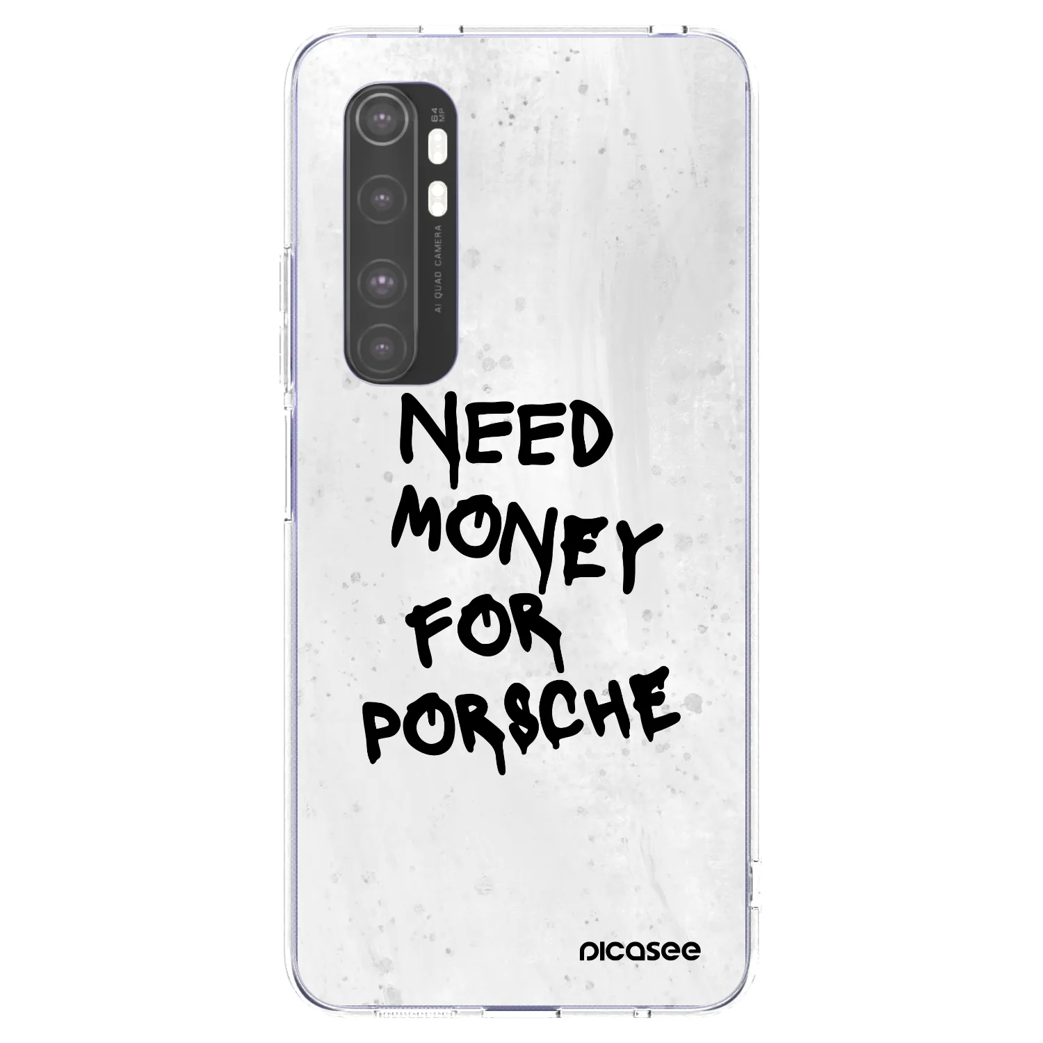Picasee silikonski prozorni ovitek za Xiaomi Mi Note 10 Lite - White Dollar