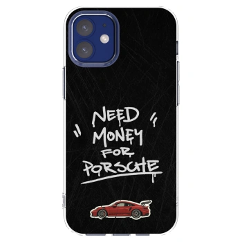 Picasee silikonski prozorni ovitek za Apple iPhone 12 mini - Dark Racer