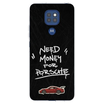 Picasee silikonski prozorni ovitek za Motorola Moto G9 Play - Dark Racer