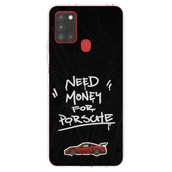 Picasee silikonski prozorni ovitek za Samsung Galaxy A21s - Dark Racer