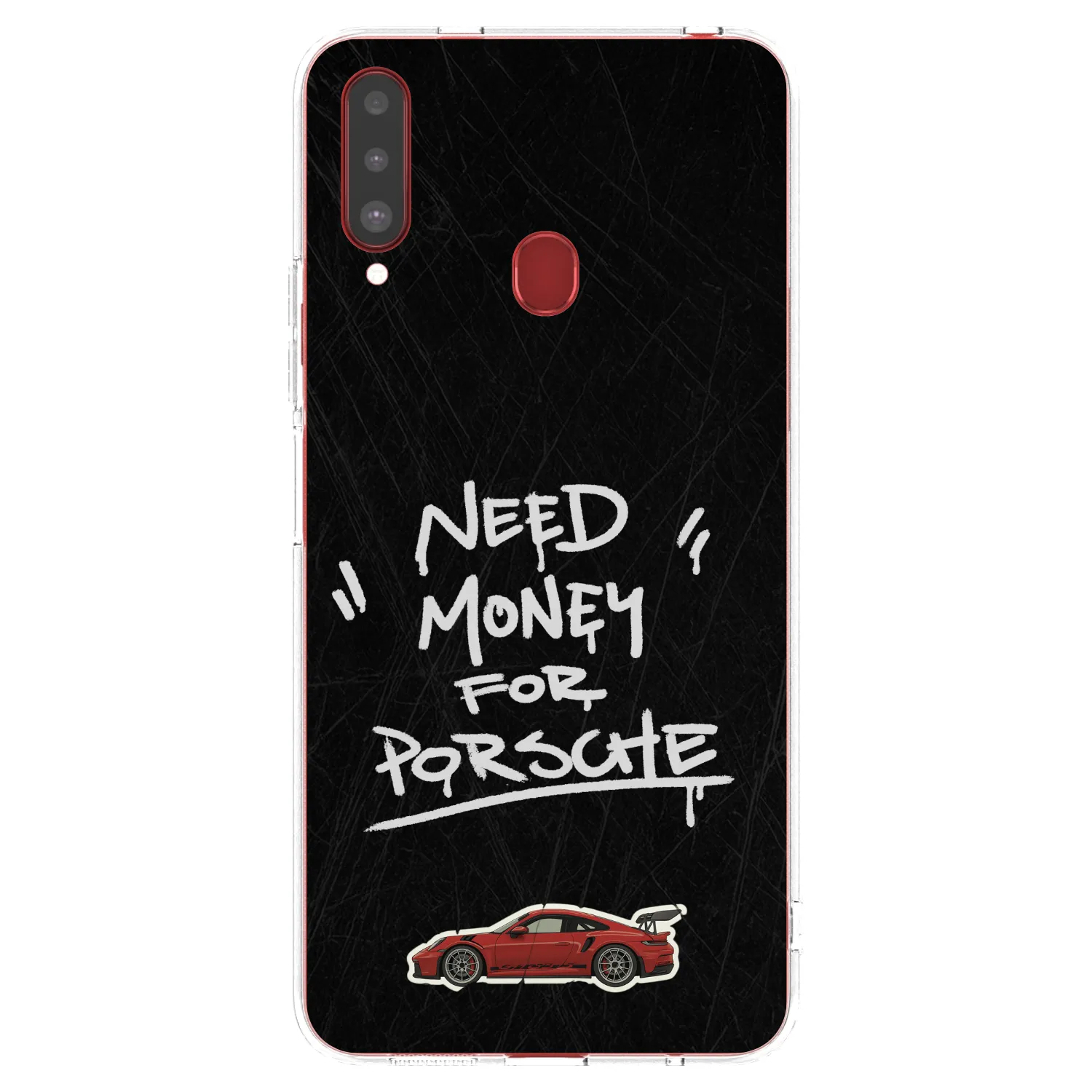 Picasee silikonski prozorni ovitek za Samsung Galaxy A20s - Dark Racer