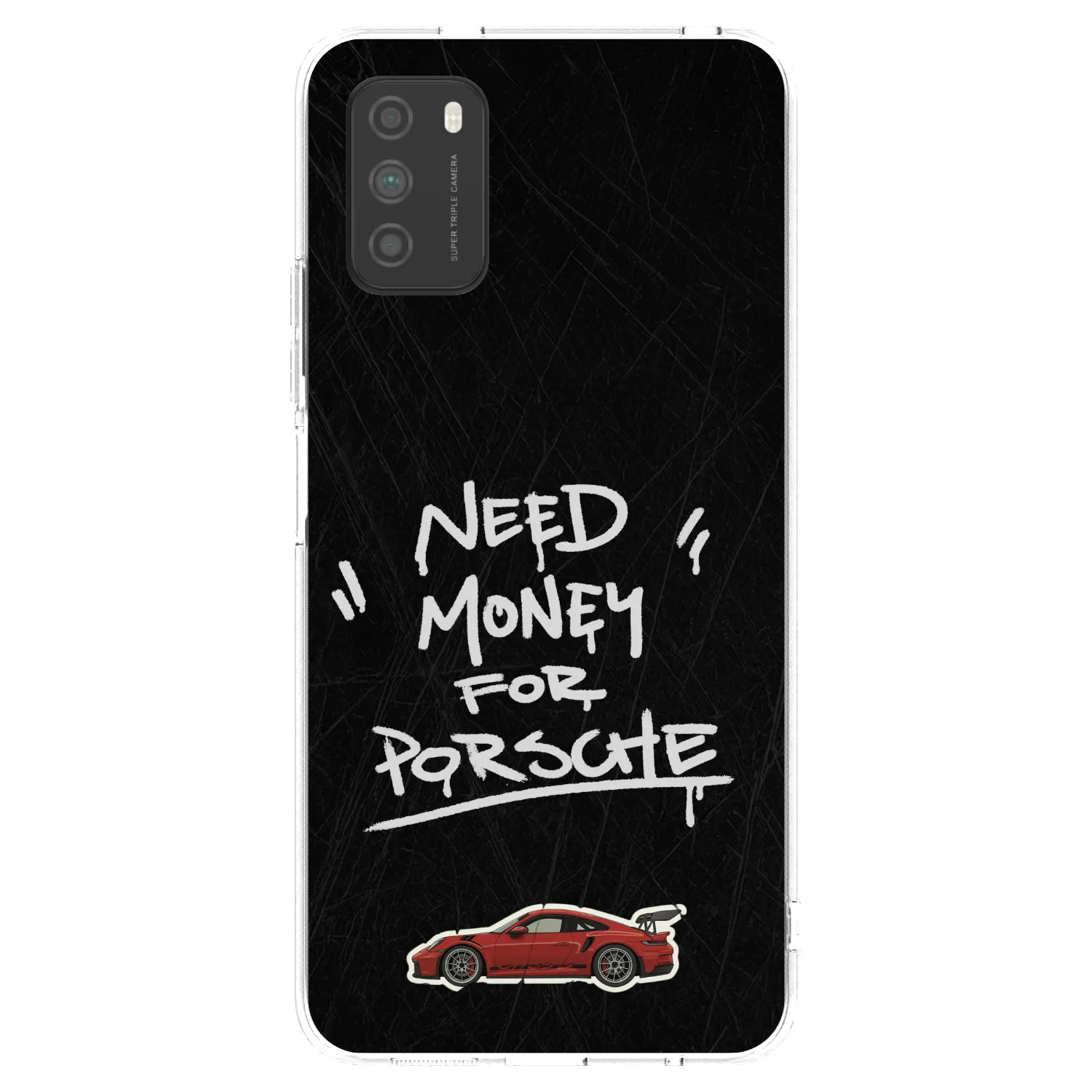 Picasee silikonski prozorni ovitek za Xiaomi Poco M3 - Dark Racer