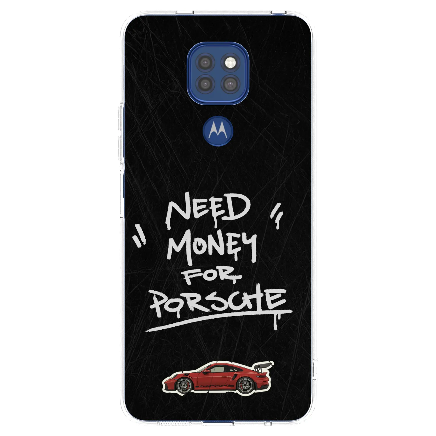 Picasee silikonski prozorni ovitek za Motorola Moto G9 Play - Dark Racer