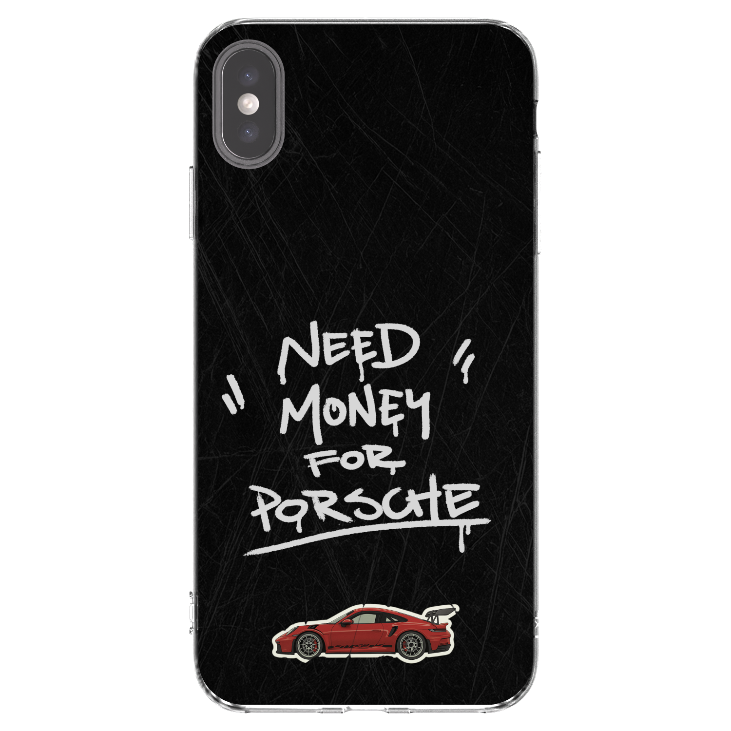 Picasee silikonski prozorni ovitek za Apple iPhone XS Max - Dark Racer