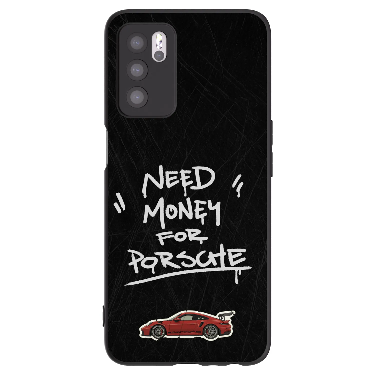 Picasee silikonski črni ovitek za OPPO A16s - Dark Racer
