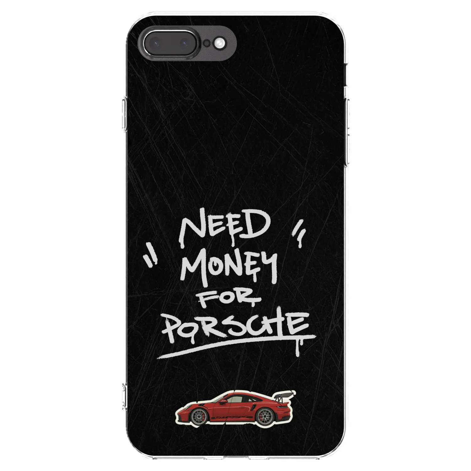 Picasee silikonski prozorni ovitek za Apple iPhone 8 Plus - Dark Racer