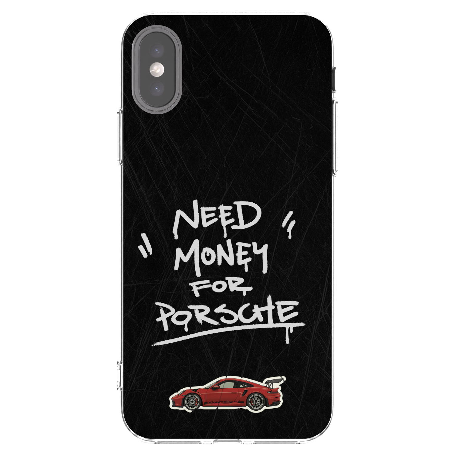 Picasee silikonski prozorni ovitek za Apple iPhone X/XS - Dark Racer