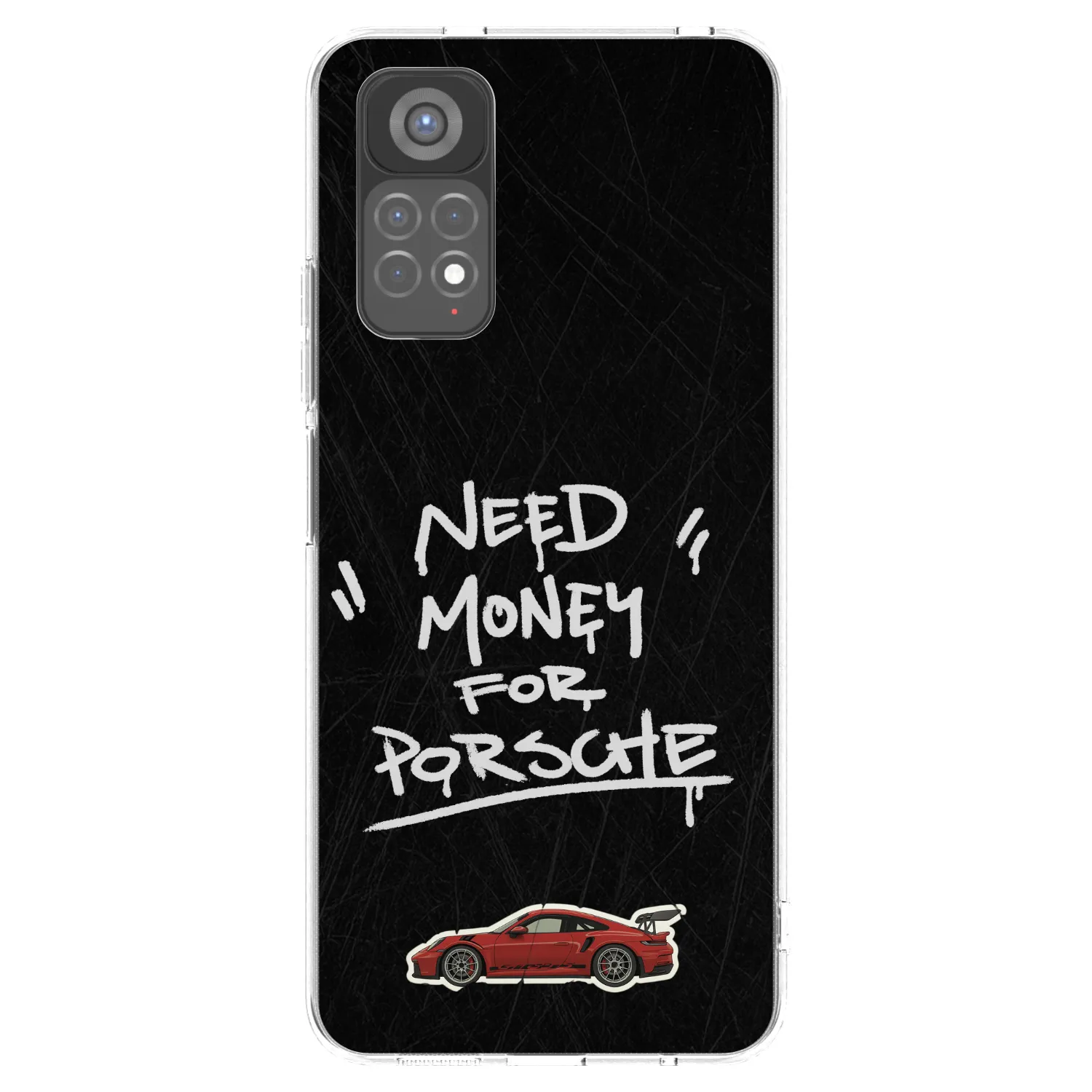 Picasee silikonski prozorni ovitek za Xiaomi Redmi Note 11S 5G - Dark Racer