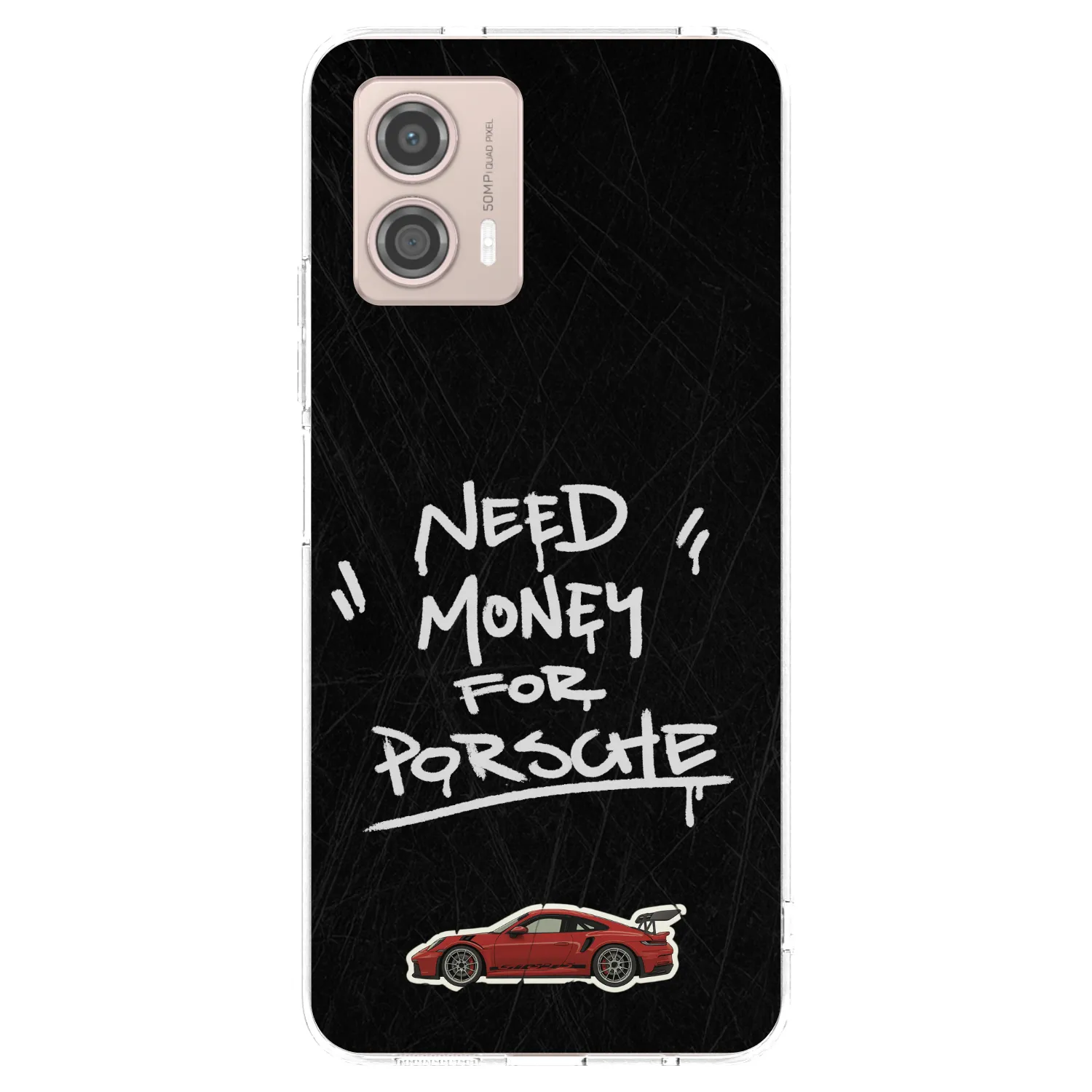 Picasee silikonski prozorni ovitek za Motorola Moto G53 5G - Dark Racer