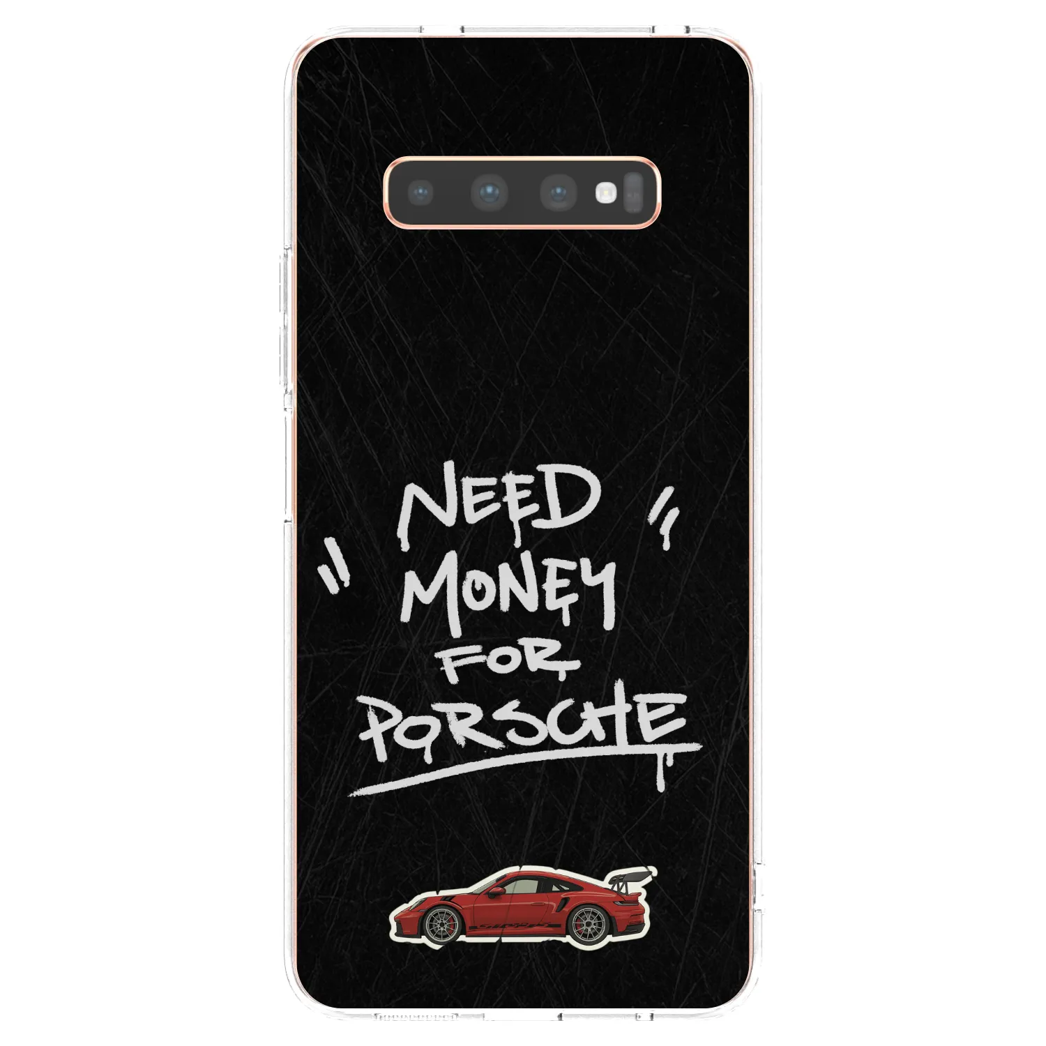 Picasee silikonski prozorni ovitek za Samsung Galaxy S10 Plus G975 - Dark Racer