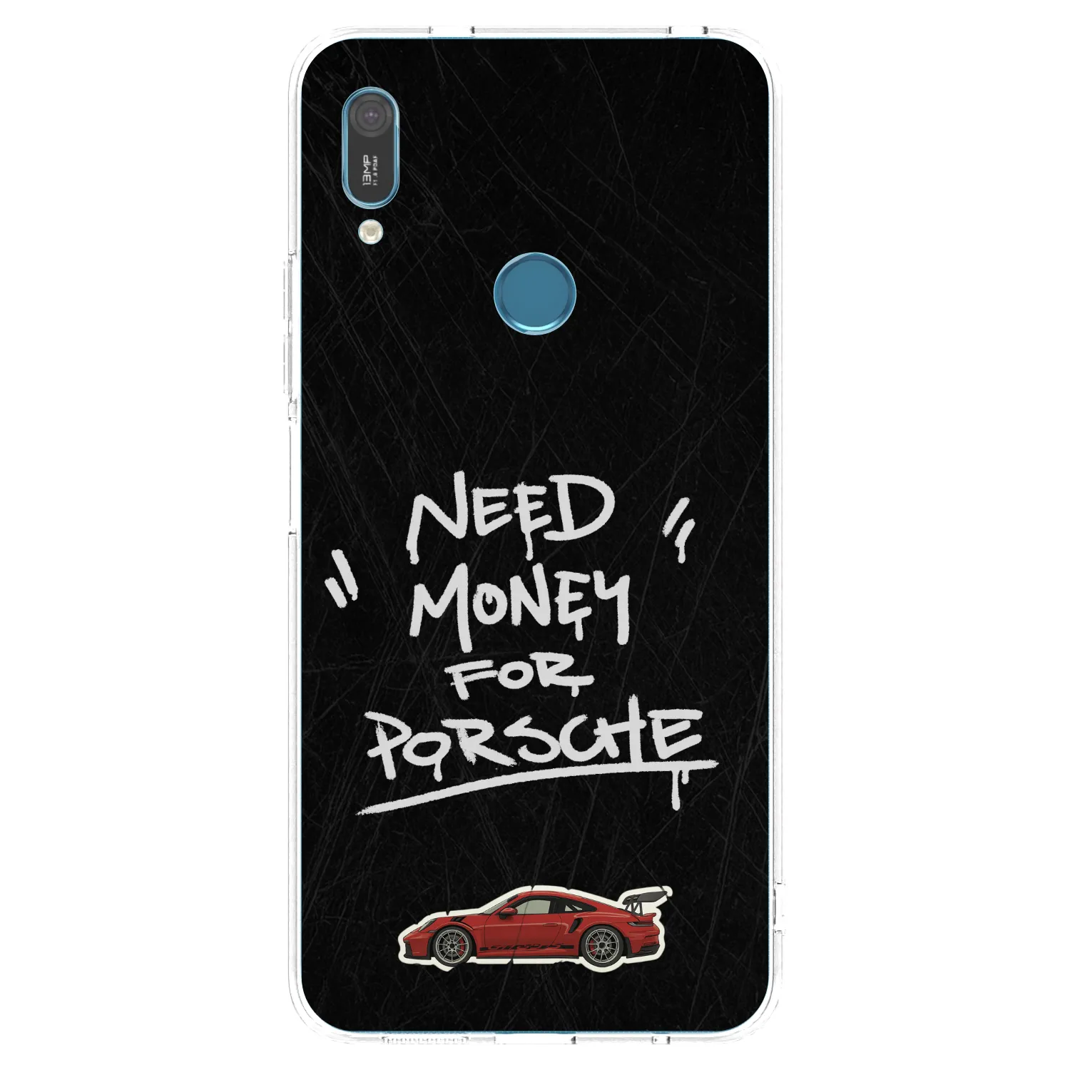 Picasee silikonski prozorni ovitek za Huawei Y6 2019 - Dark Racer