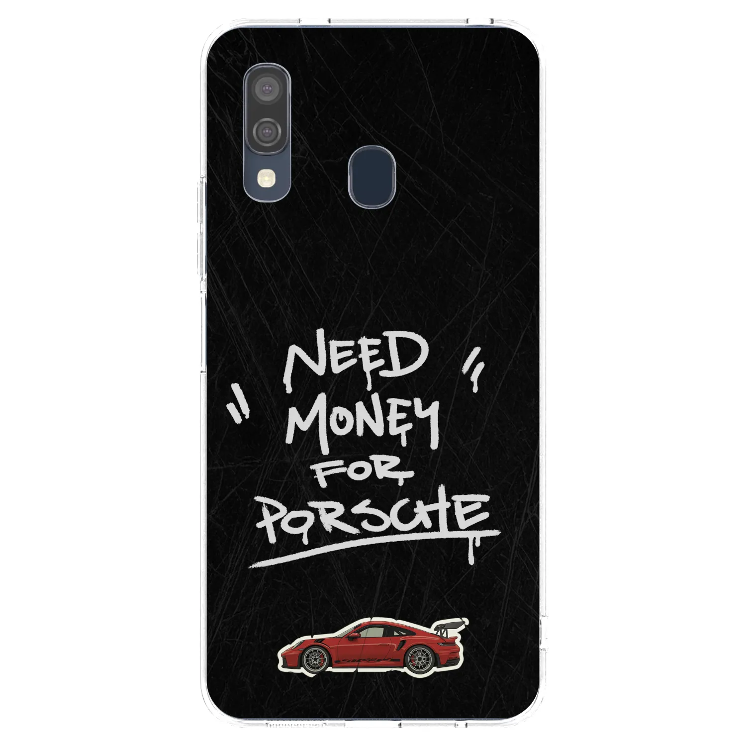 Picasee silikonski prozorni ovitek za Samsung Galaxy A40 A405F - Dark Racer