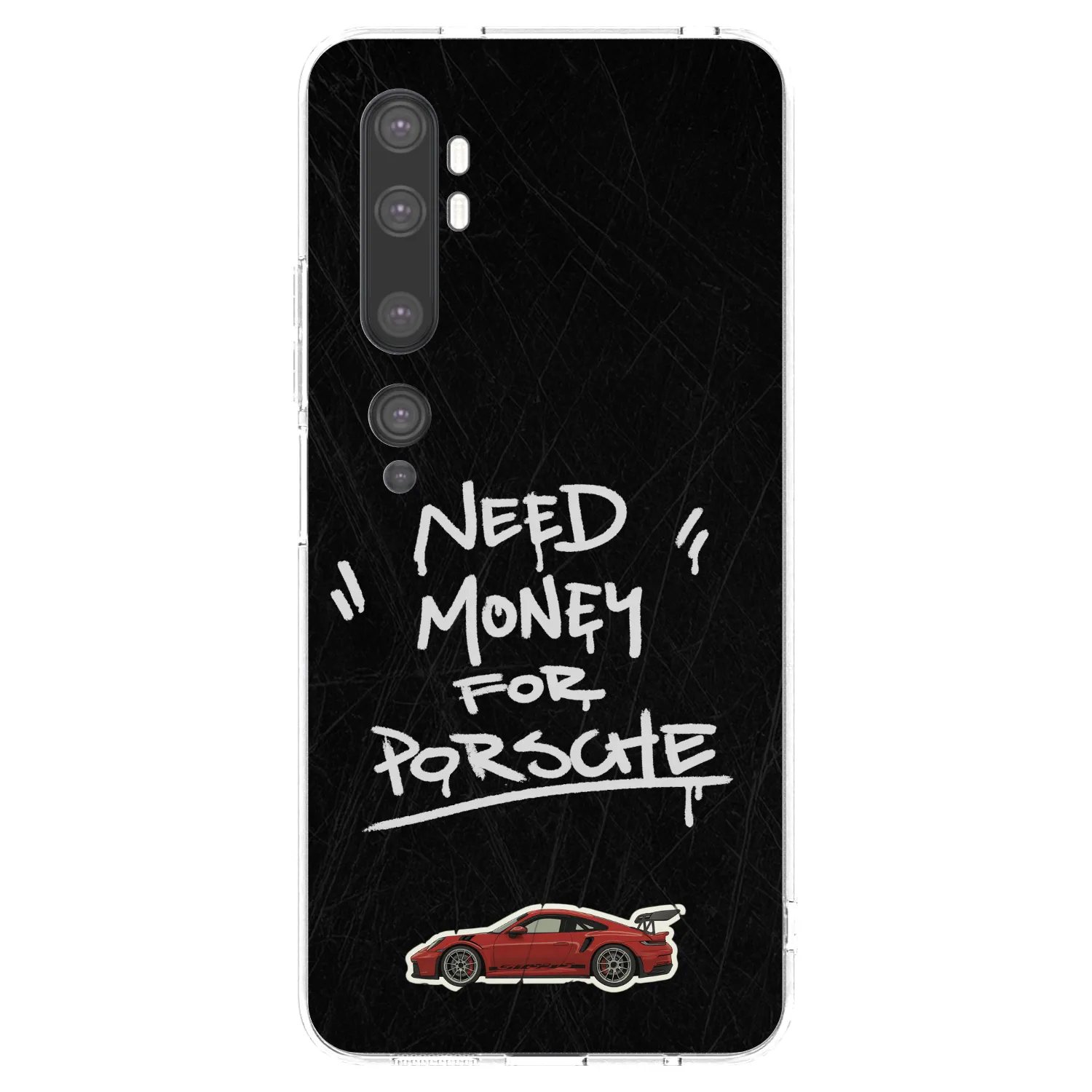 Picasee silikonski prozorni ovitek za Xiaomi Mi Note 10 (Pro) - Dark Racer