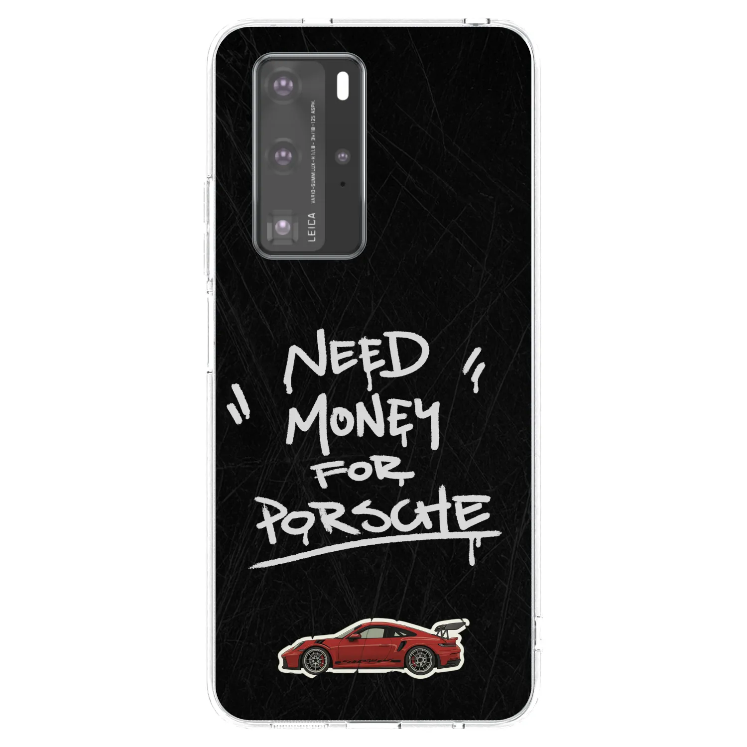 Picasee silikonski prozorni ovitek za Huawei P40 Pro - Dark Racer