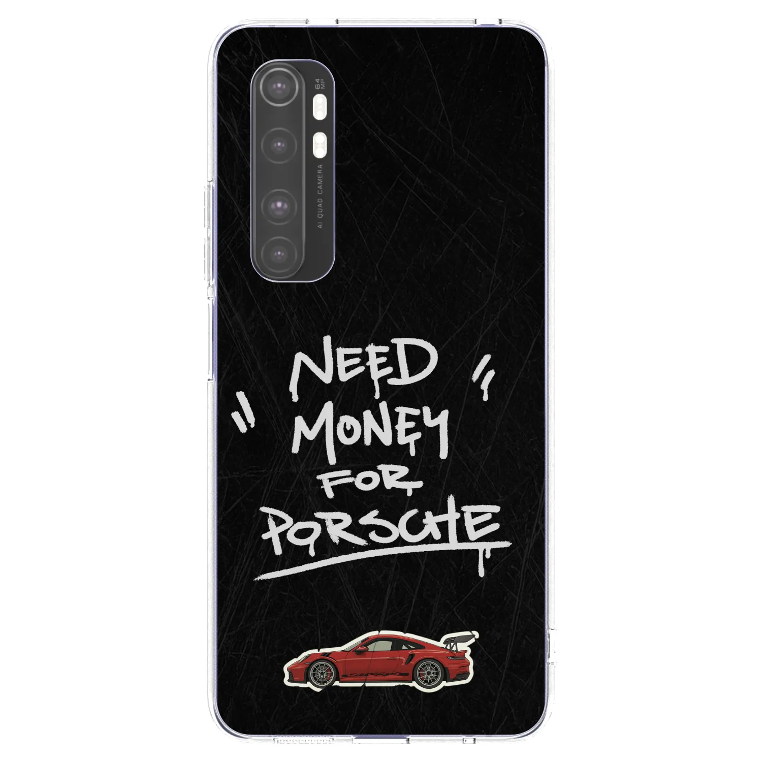 Picasee silikonski prozorni ovitek za Xiaomi Mi Note 10 Lite - Dark Racer