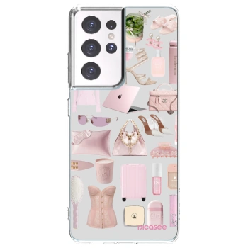 Picasee silikonski prozorni ovitek za Samsung Galaxy S21 Ultra 5G G998B - Glam Babe