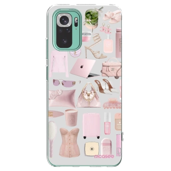 Picasee silikonski prozorni ovitek za Xiaomi Redmi Note 10 Pro - Glam Babe